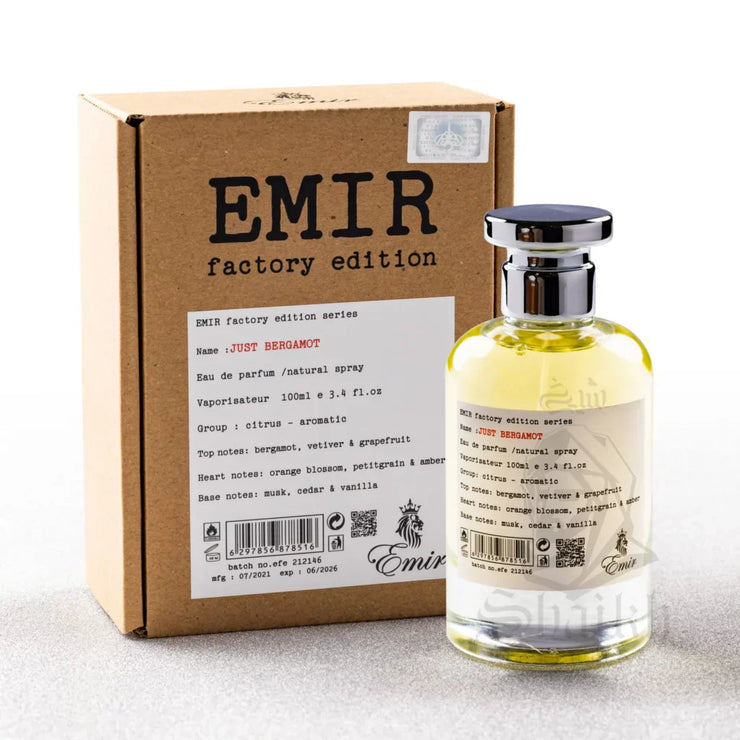 Emir Just Bergamot 100ml Eau De Parfum